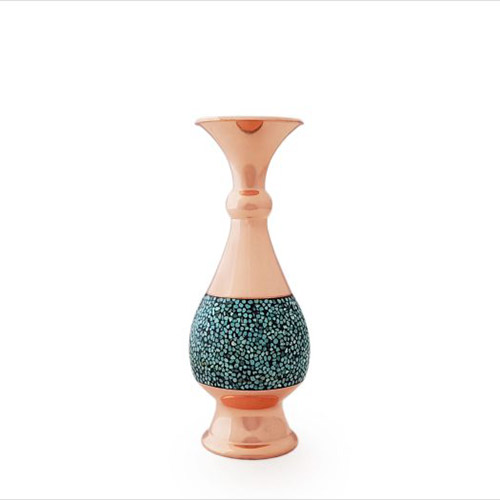 Premium Turquoise Inlay Vase – 14 cm